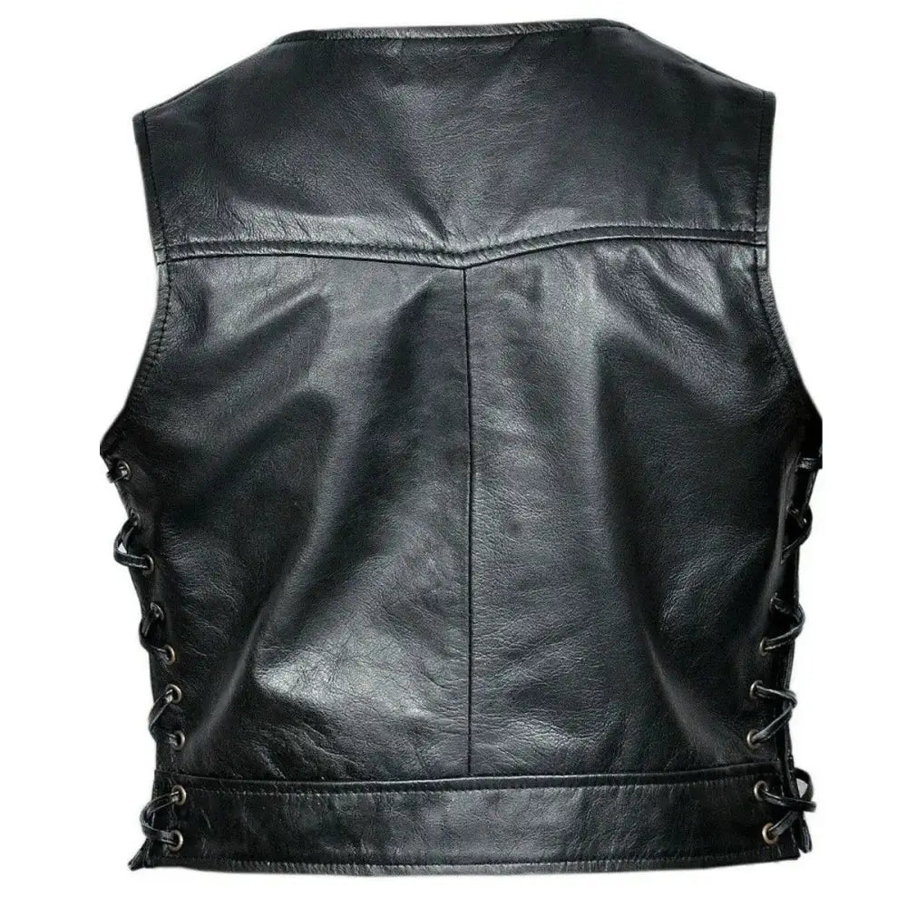 Men's Motorcycle Leather Vest-1