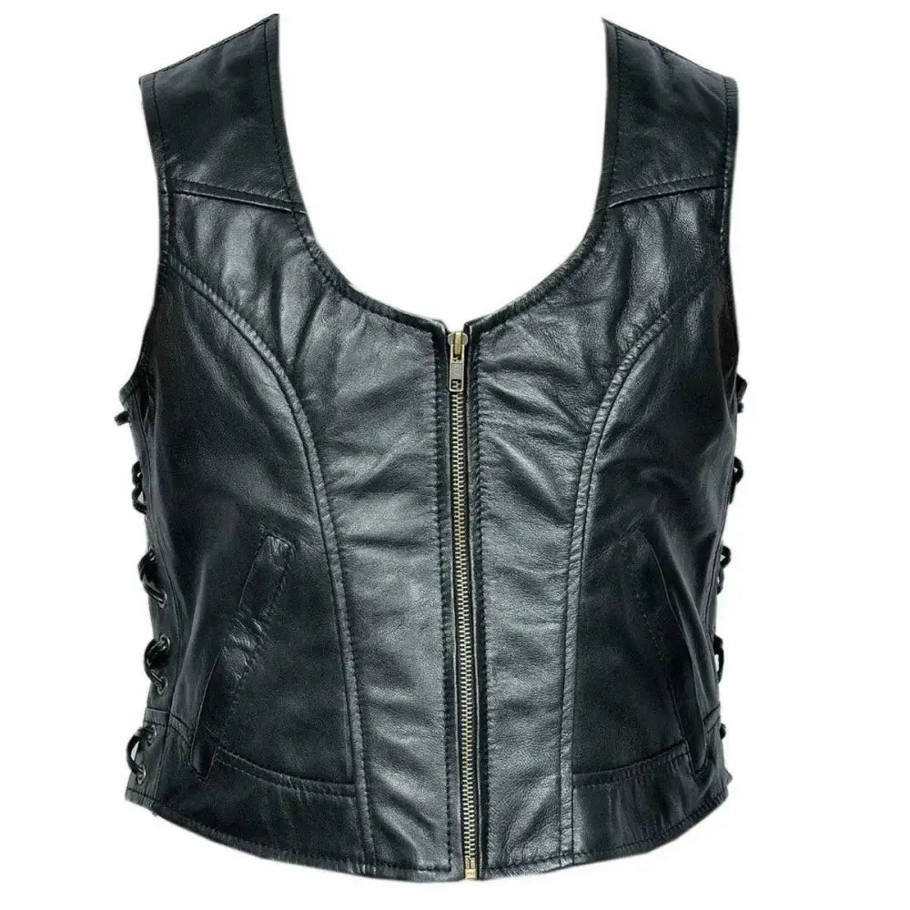 Men's Motorcycle Leather Vest-0