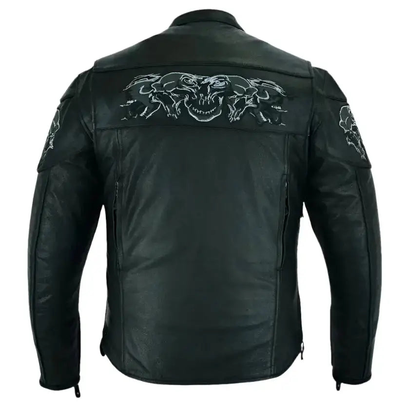 Mens Leather Motorcycle Jacket-2