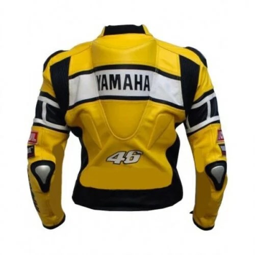 YELLOW MOTORCYCLE LEATHER RACING JACKET-1