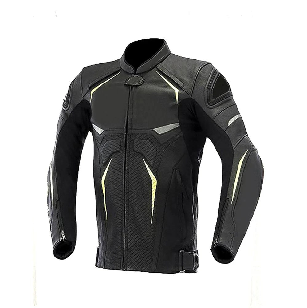 SS209 MOTORCYCLE LEATHER RACING JACKET - 4XL
