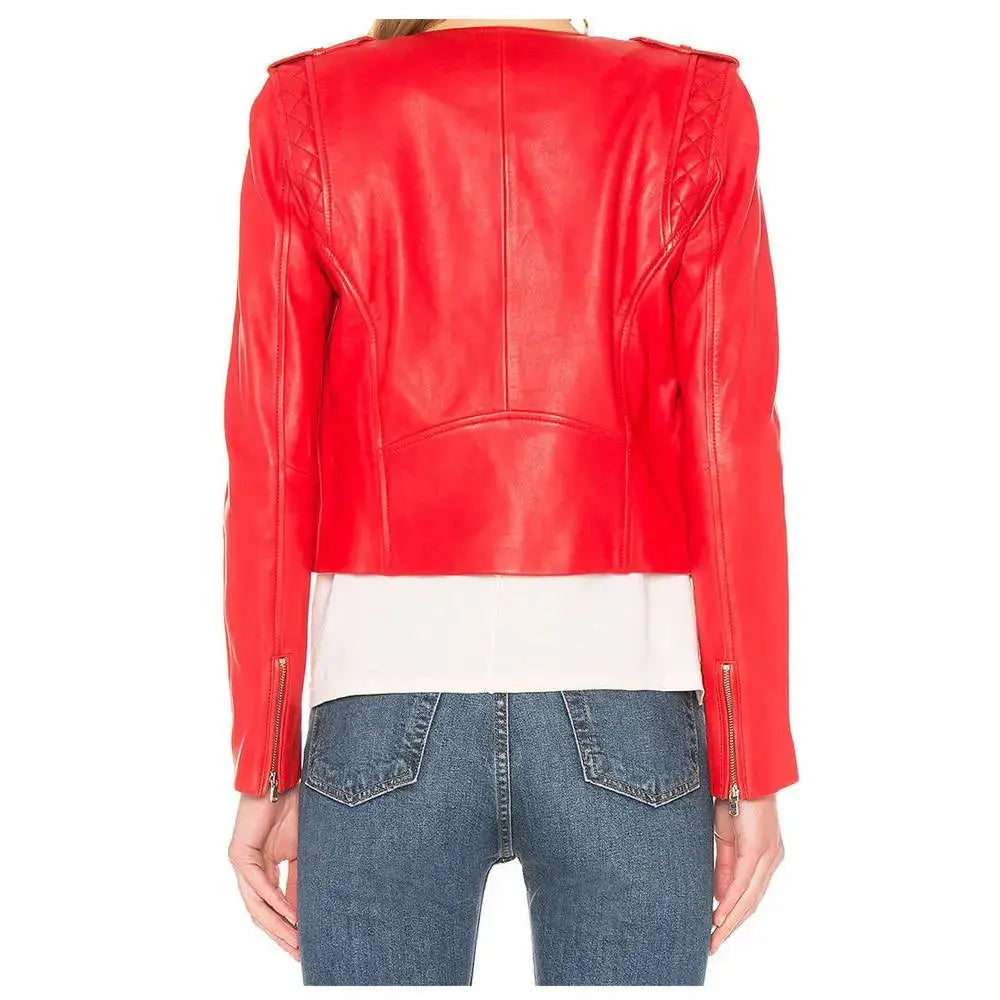 Women’s Leather Motorcycle Jacket-1