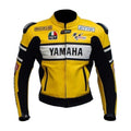 YELLOW MOTORCYCLE LEATHER RACING JACKET - XXXXL